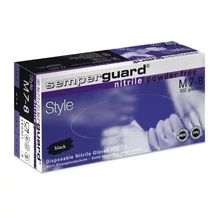 Semperguard Nitril Style púdermentes fekete kesztyű - M -100 db/ doboz 