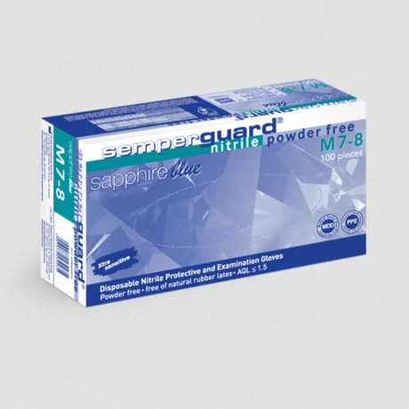 Semperguard Nitril Sapphire púdermentes kék kesztyű - S -200 db/ doboz 